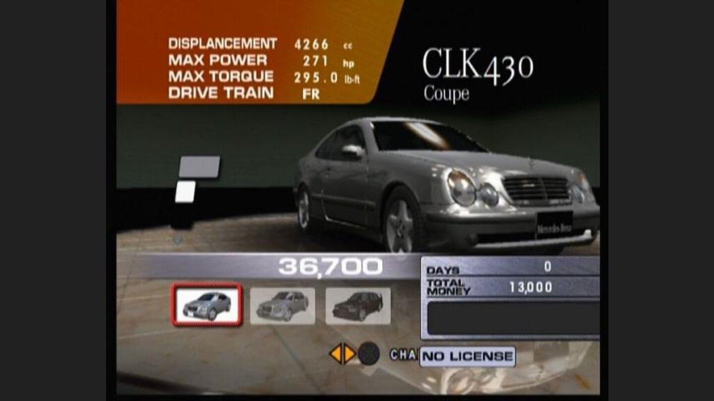 When you start a so-called campaign, you wont be able to buy better and more expensive cars at first.