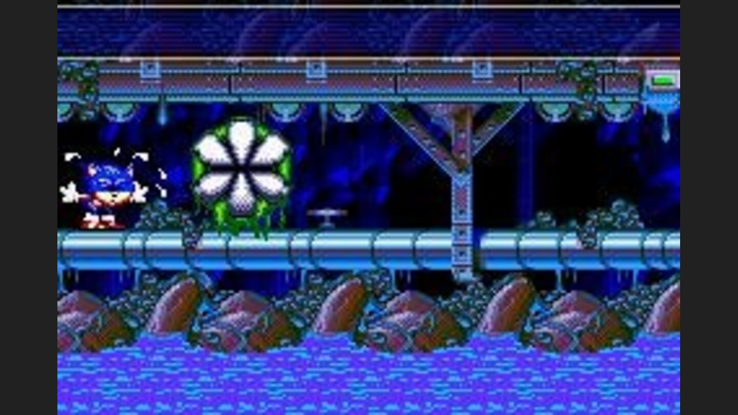 Sonic Spinball: Sonics shaking to start the first level already.