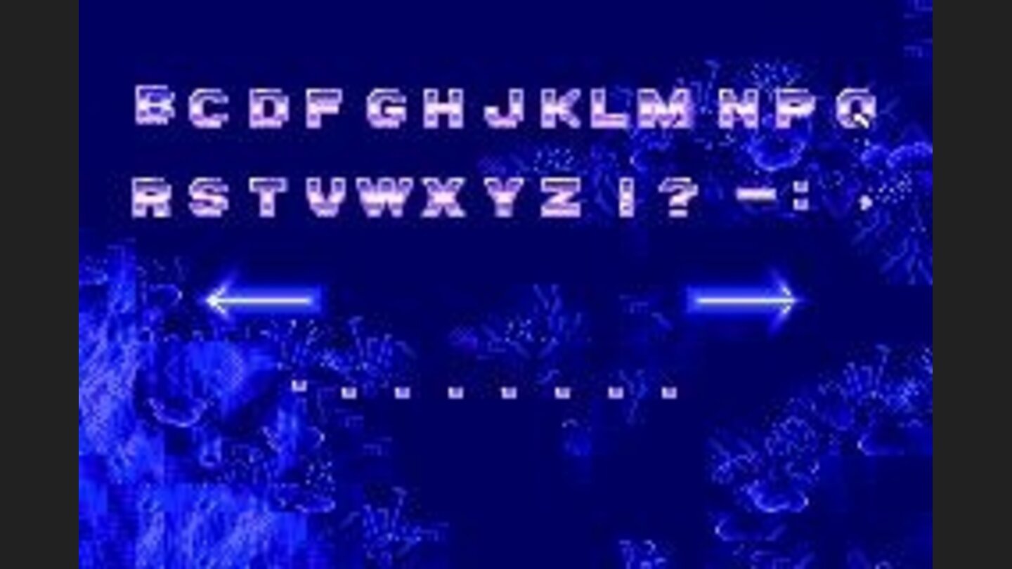 Ecco the Dolphin: Password Screen