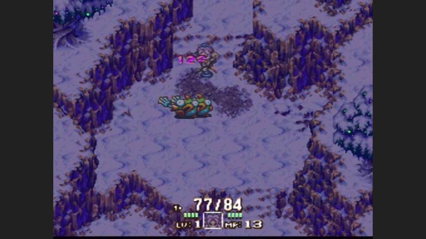 Expelled into the snowy world, the poor princess has to battle nasty things