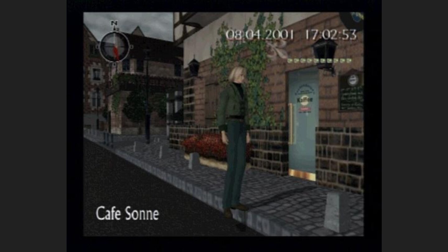 Hopping arrow above the door will iondicate whether you may currently enter (or try to) some building.