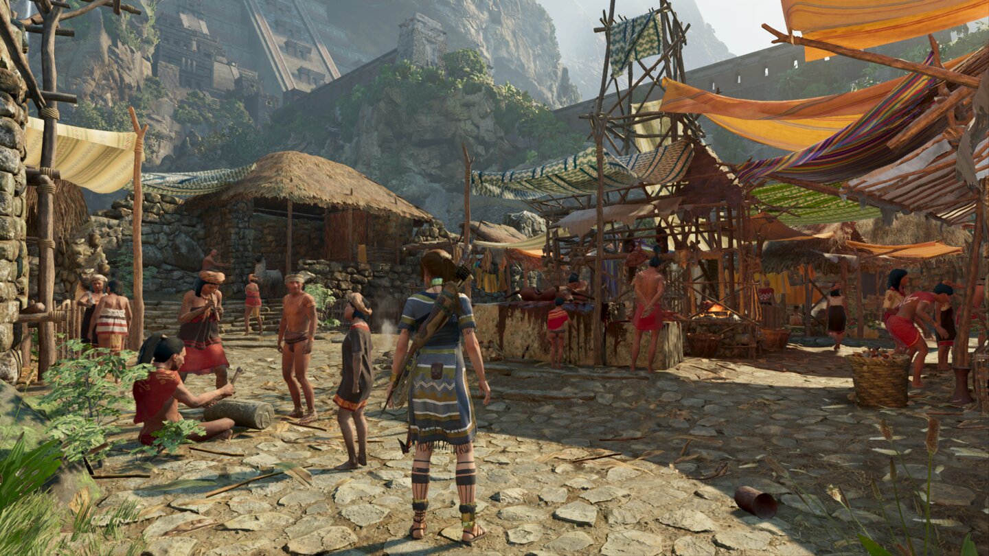 Shadow of the Tomb RaiderPaititi bietet einen Blick in die Vergangenheit: Hier leben die Menschen noch wie vor hunderten von Jahren.