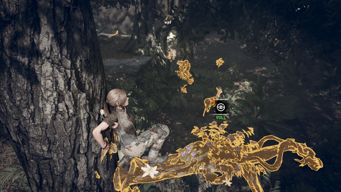 Shadow of the Tomb RaiderDie Fokussicht zeigt uns - per Skilltree aufgewertet - alles an, was in unserer Umgebung kreucht und fleucht.