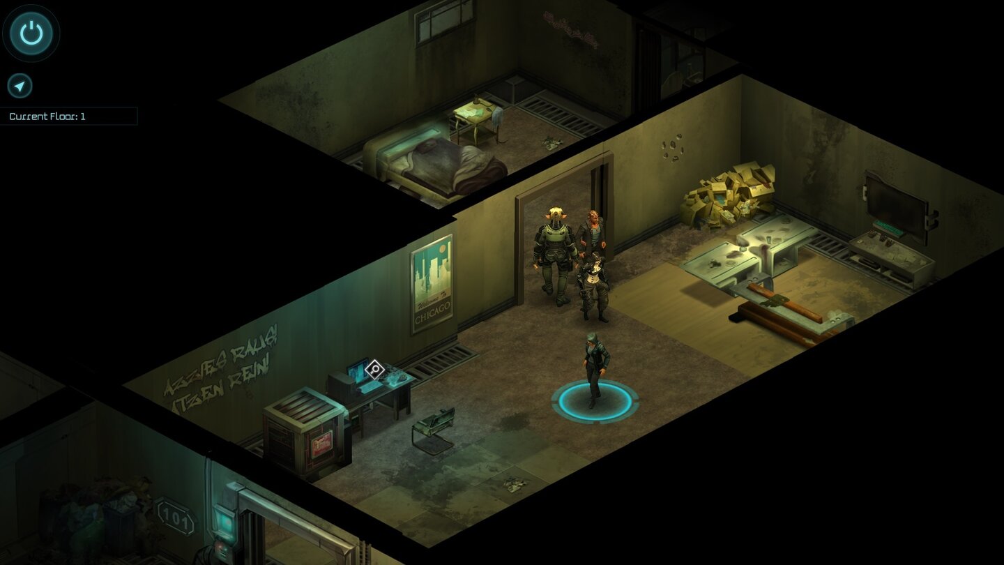 Shadowrun Returns: DragonfallDepressive Atmosphäre: Die gangverseuchten Wohnviertel sind nicht sonderlich einladend.