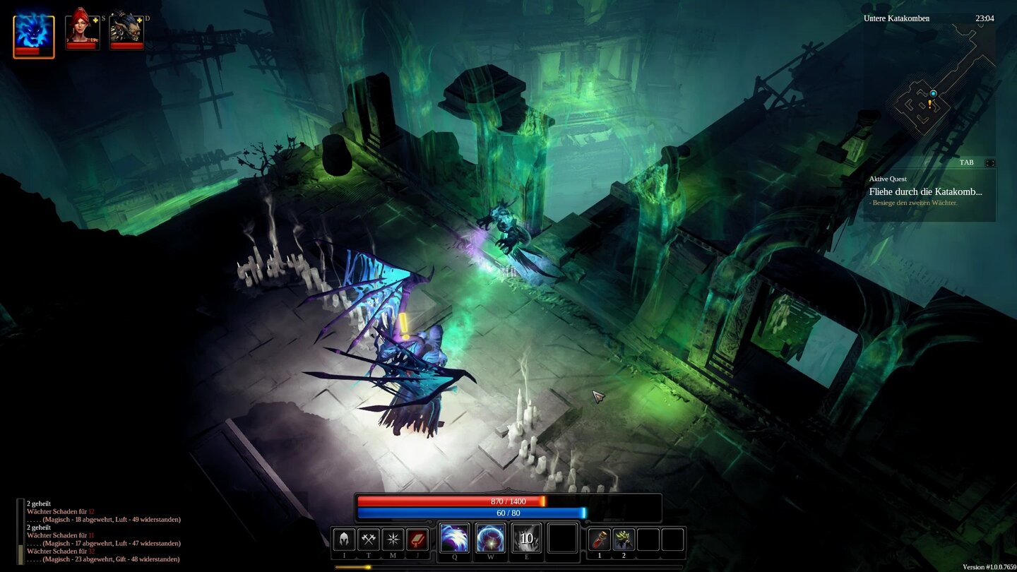 Shadows: Heretic KingdomsEinige Gegner wie dieser Wächter erscheinen sowohl in der echten Welt als auch in der Schattenwelt.