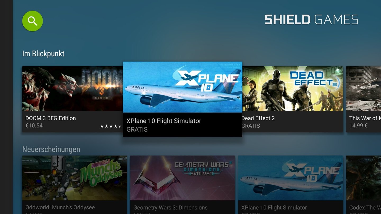 Shield Android TV: In Nvidias Store finden sich für Tegra optimierte Spiele