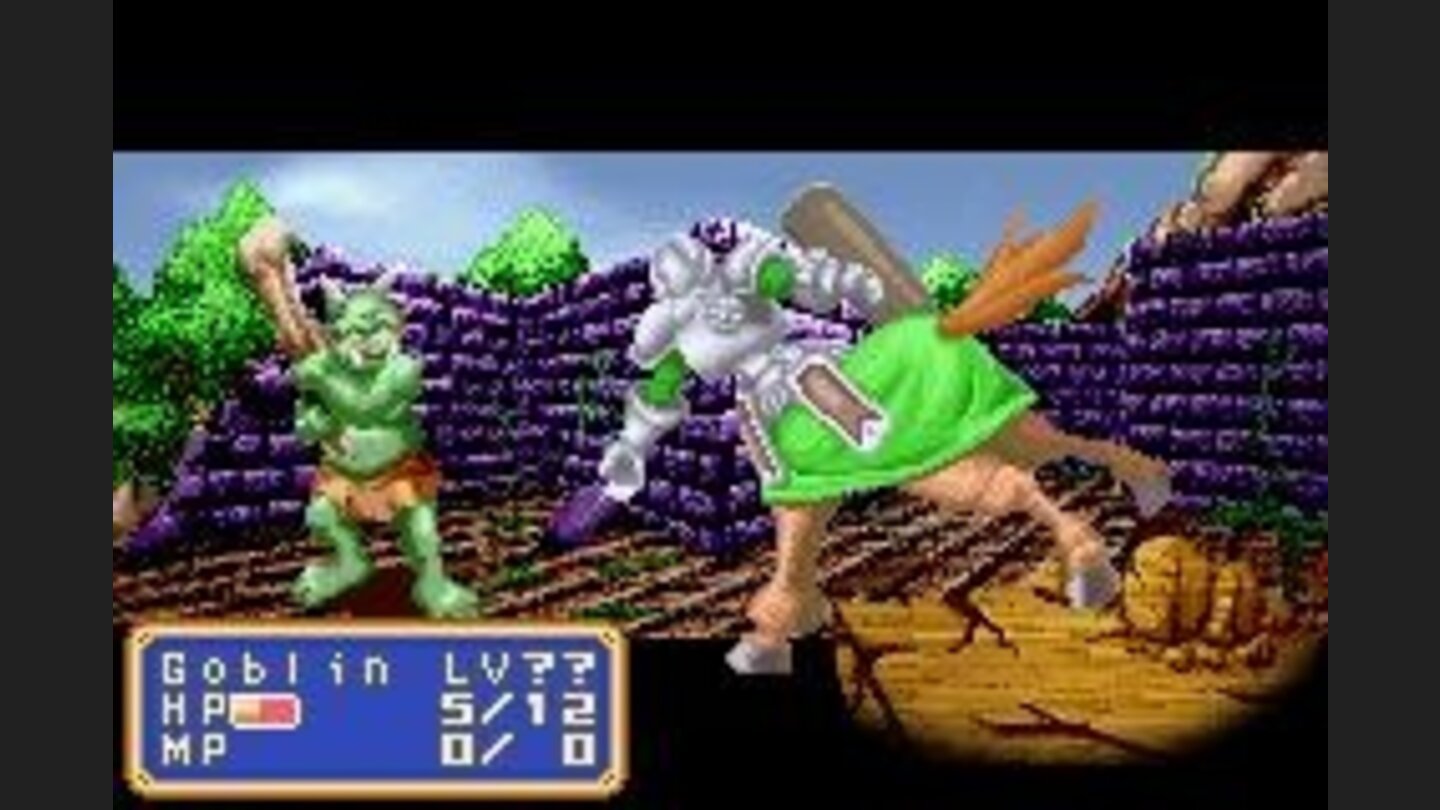 Ken attacking a Goblin - Knights are very usefull because they are good at close-combat but also can perform ranged attacks.