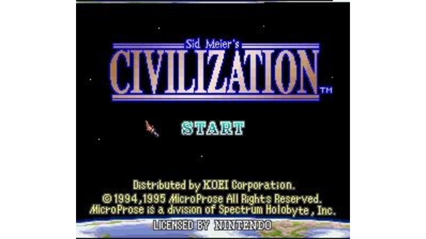Title screen for the SNES version.