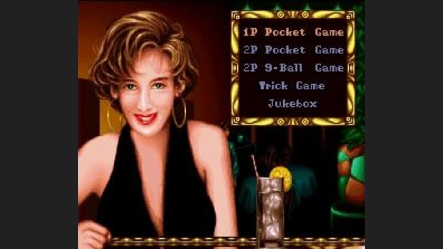 A smiling young woman makes company to you in the menu screen. Nice to meet her!