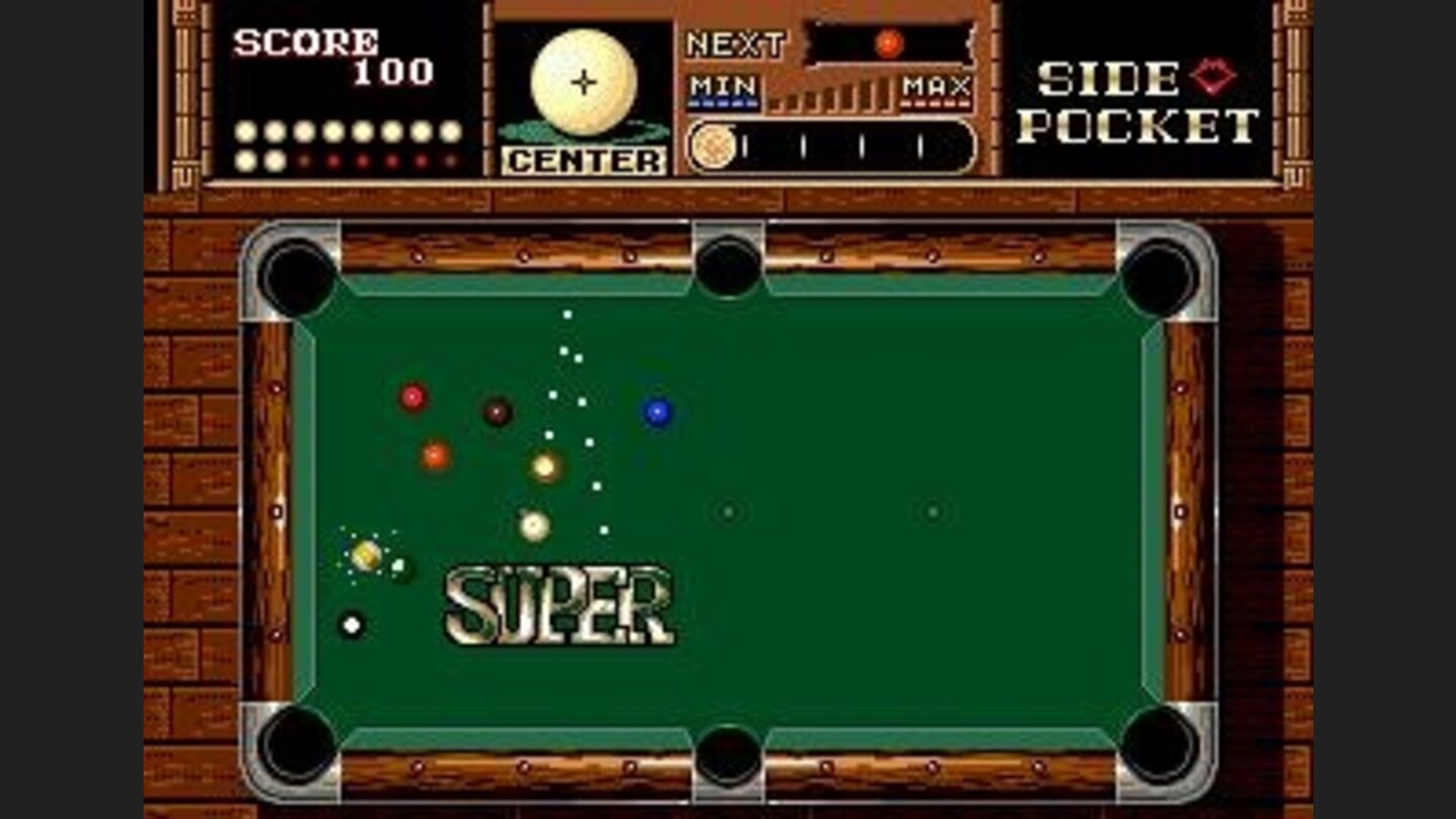 SUPER move: hit the flashing ball with the white one to smash the other balls with extreme impact!