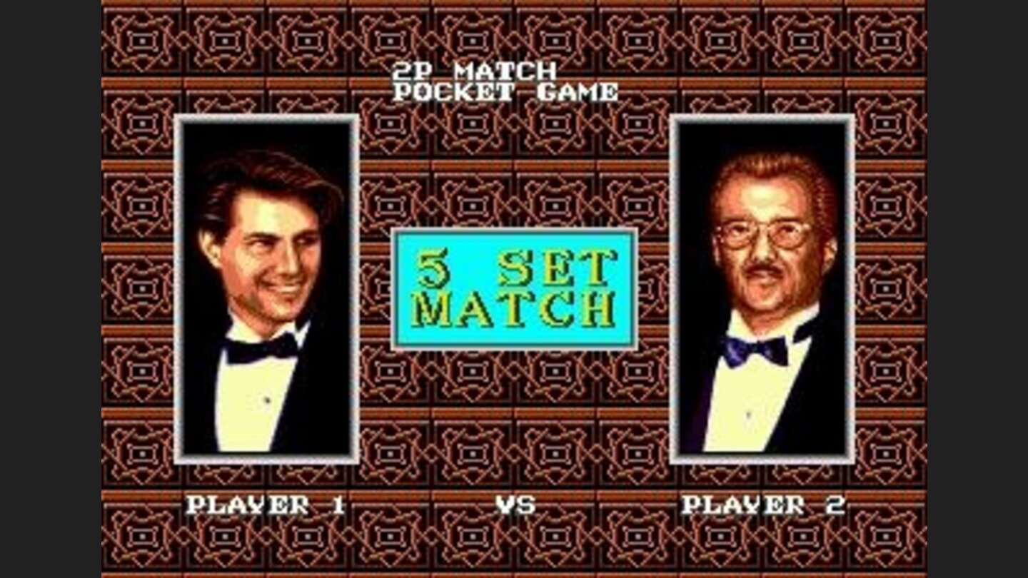 2-Player Match screen: both human players are represented by two black-tied guys.