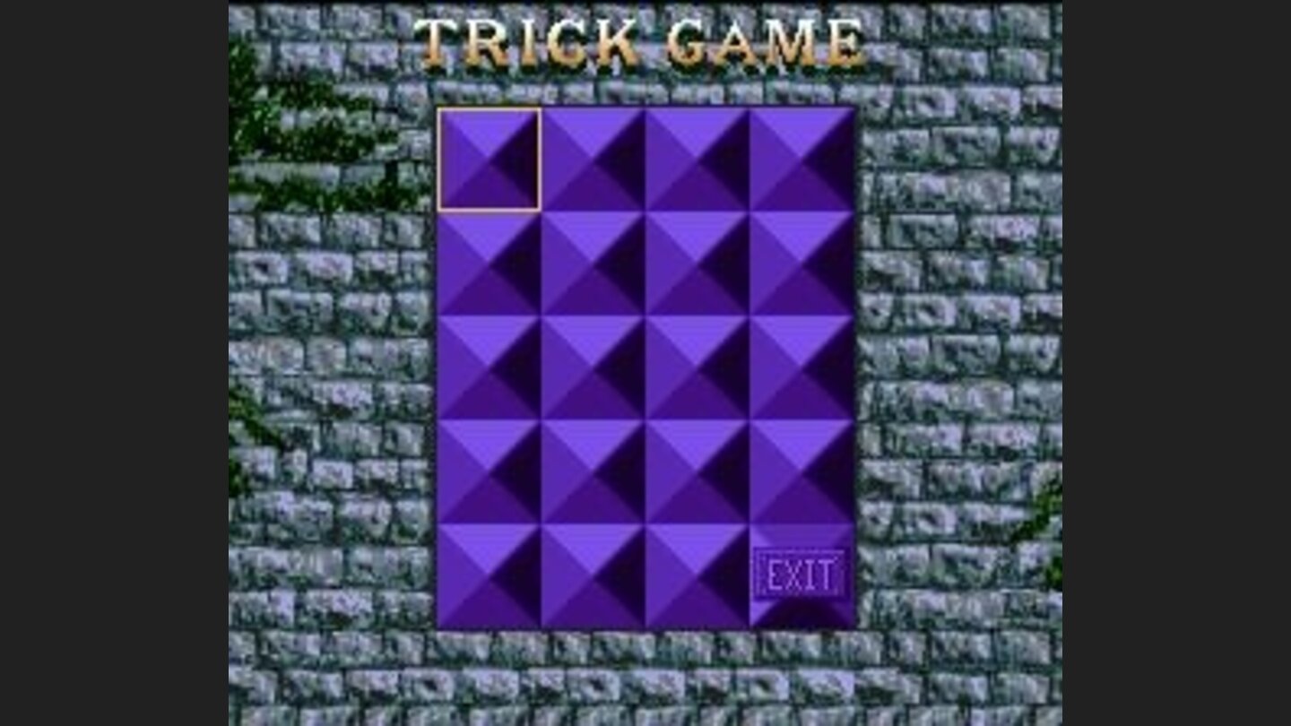 The Trick Game works like a training mode. Choose one of these 19 squares and test your target in the most diverse situations!