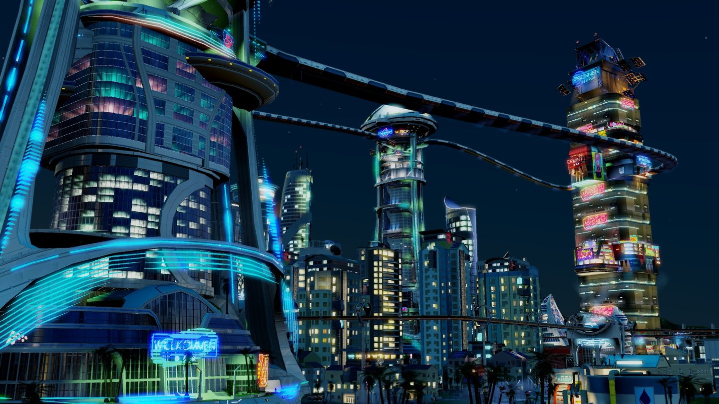 SimCity: Städte der ZukunftDie Megatürme sehen beeindruckend aus.