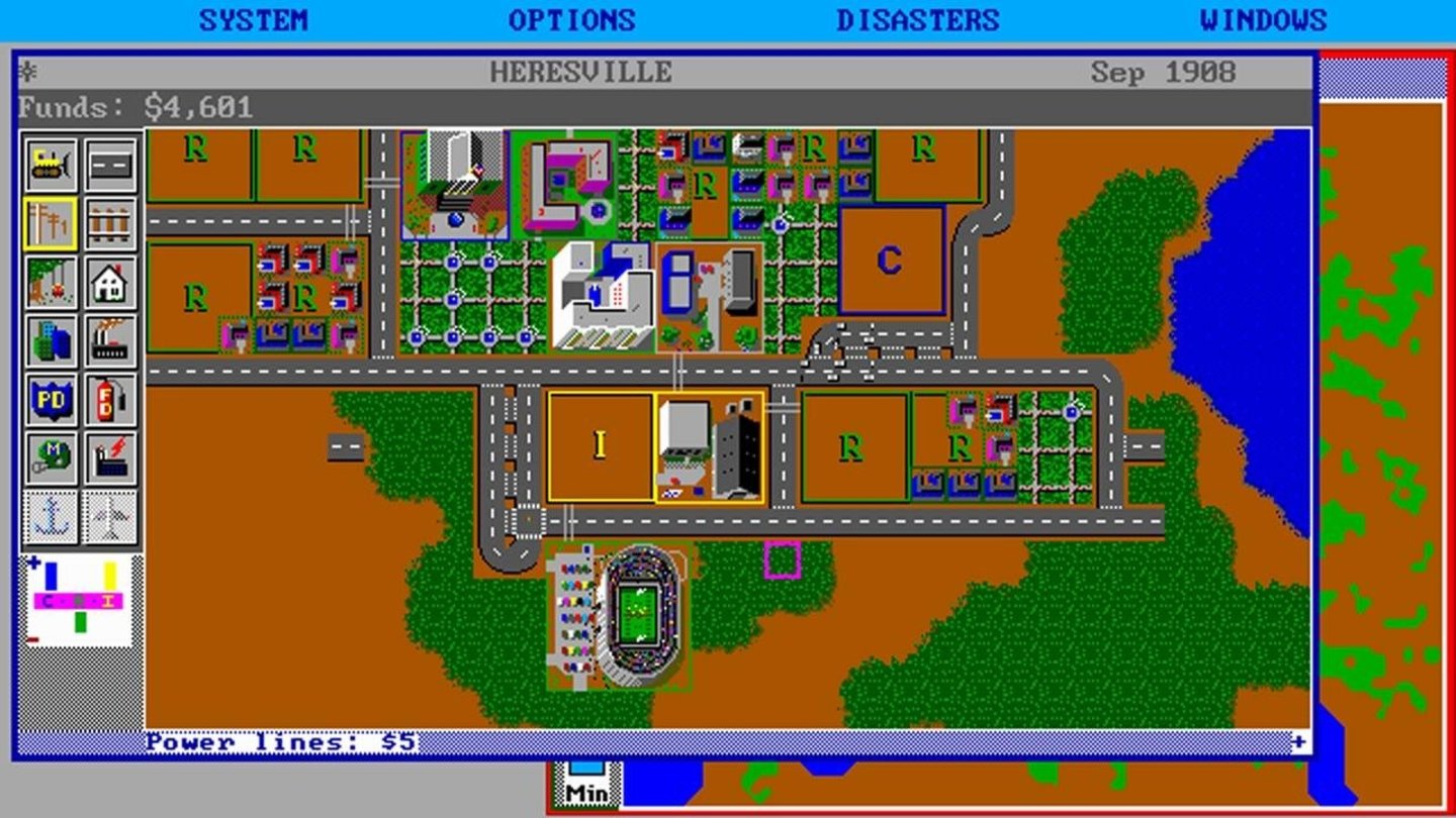 55. Sim City (1989)
Sim City war das erste berühmte Werk von Will Wright, der heute vor allem für Die Sims bekannt ist. Wie der Name schon erahnen lässt, bauen eine Stadt auf - oder sehen dabei zu, wie sie durch eine der Katastrophen im Spiel (Godzilla!) zerstört wird. Der große Reiz besteht schließlich darin, die eigene Stadt immer weiter wachsen zu sehen, auch wenn es gleichzeitig immer schwieriger wird, den ausufernden Verkehr in den Griff zu bekommen, gegen die Luftverschmutzung anzukämpfen und all die Brände oder Erdbeben zu überstehen.