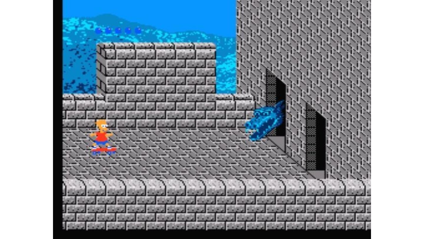 Bart skateboarding on the Chinese wall. Dragons everywhere...