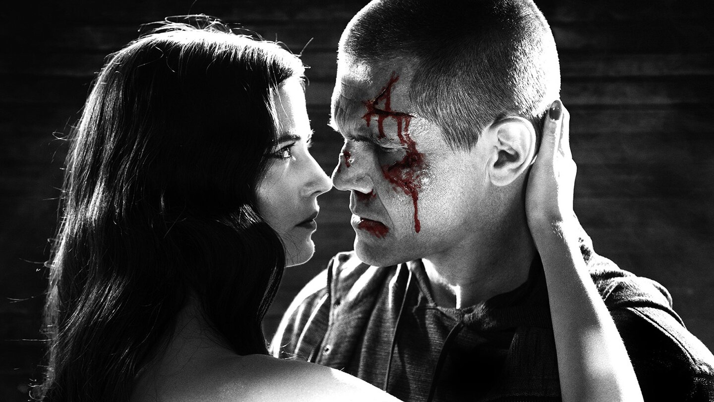 Sin City 2: A Dame to Kill ForTypisch für Sin City: der kontrastreiche Schwarzweiß-Look setzt gelegentlich farbliche Akzente - bevorzugt wenn es blutig wird.