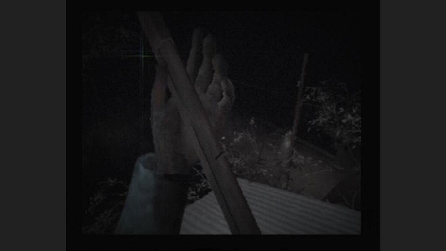 Looking through the shibito (note the crosses he sees, that marks where you are)