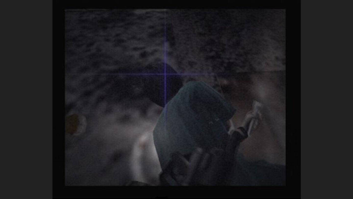 You die easily in this game, and when you do, the camera switches to your killers eyes as you crumple down