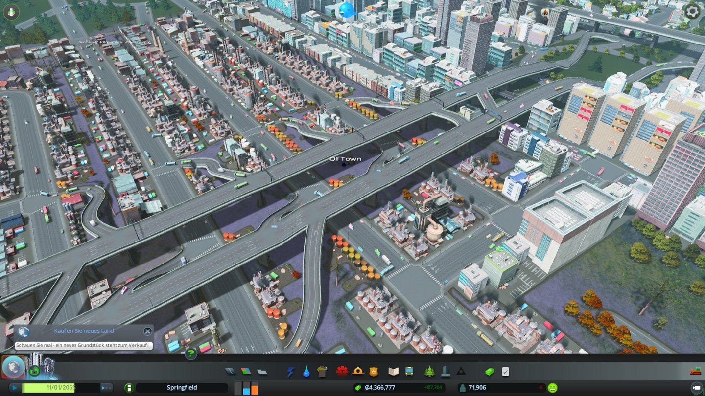Cities: SkylinesWie lösen wir heftigen Verkehr auf? So zum Beispiel.
