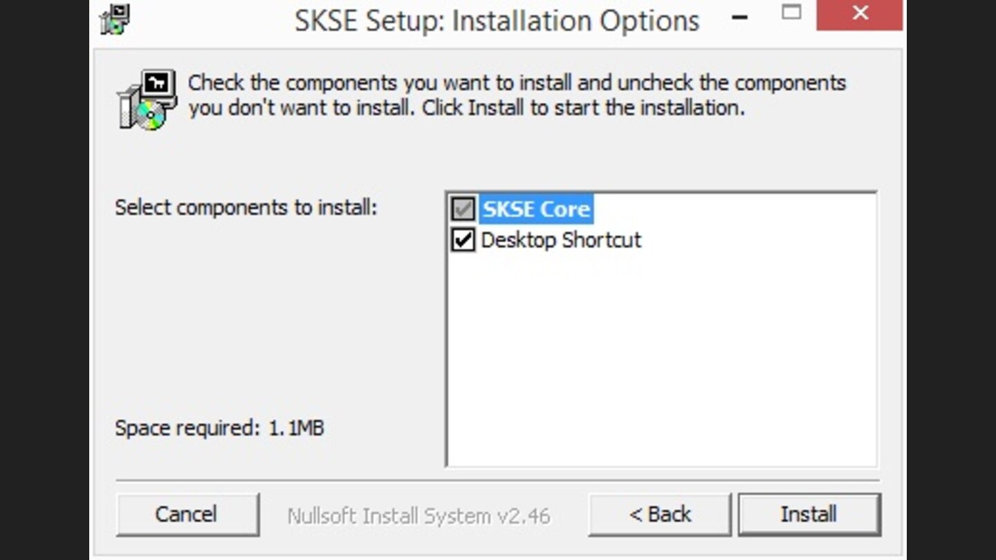 Skyrim Mod Anleitung - Schritt 33Den Haken bei »Desktop Shortcut« setzen, damit eine Verknüpfung auf den Schreibtisch gelegt wird.