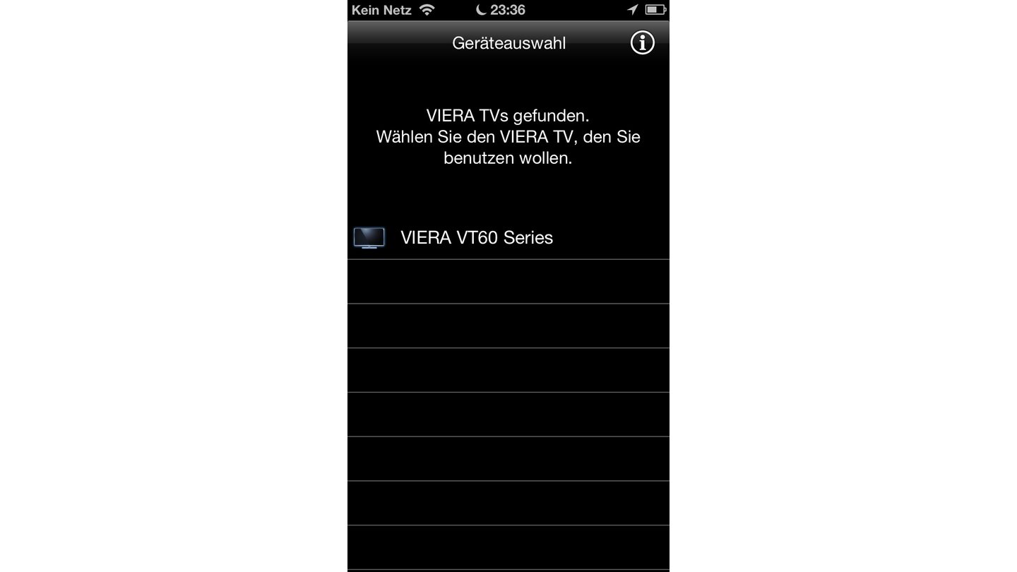Smartphone-App des Panasonic Viera TX-P50VTW60