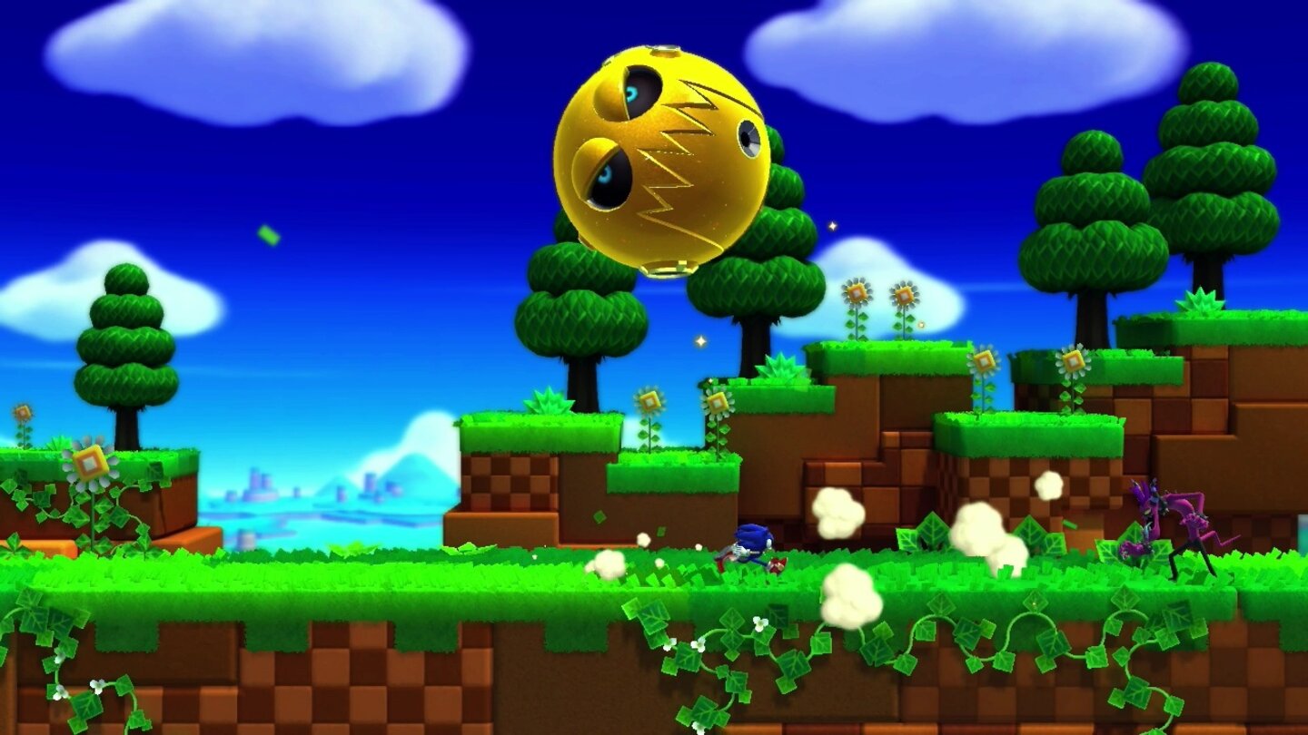 Sonic: The Lost WorldUm die Welt zu retten, stellen wir uns am Levelende einem der Schrecklichen Sechs. Bis wir sie alle erledigt haben.