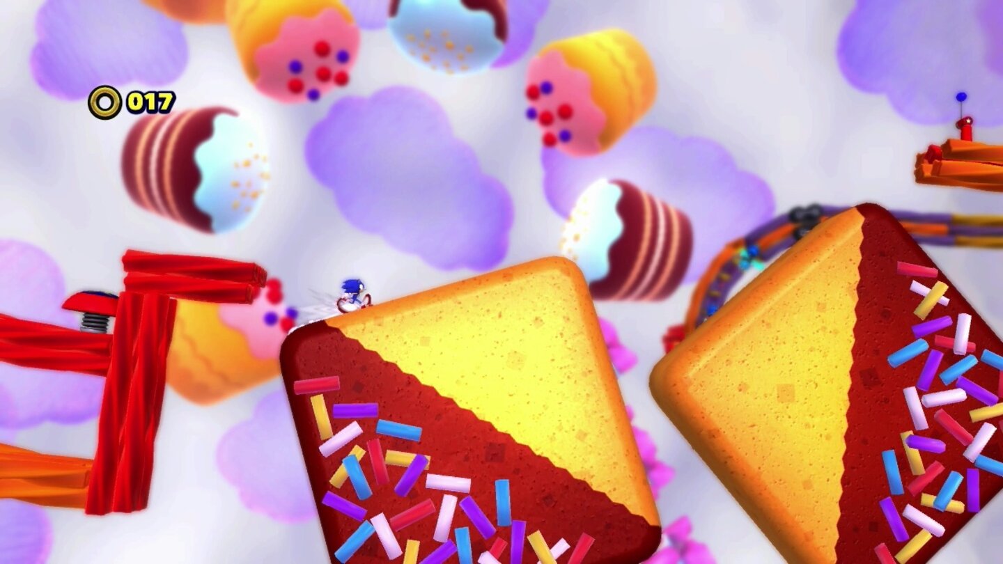 Sonic: The Lost WorldSonic in der zuckersüßen Desert-Welt. Alle Abschnitte haben eigene, lustige Themen.