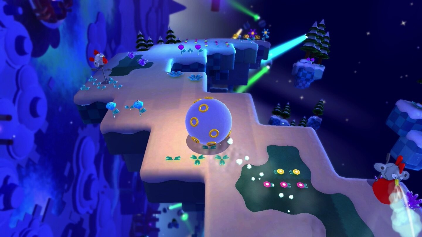 Sonic: The Lost WorldZu lange auf der Stelle gedreht, und schon wird Sonic zum riesigen Schneeball, mit dem wir alles überrollen, was uns in die Quere kommt.