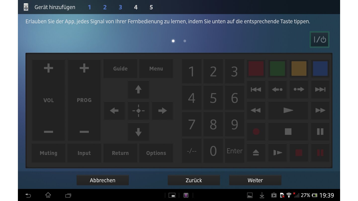 Sony Xperia Tablet Z - Remote-App
