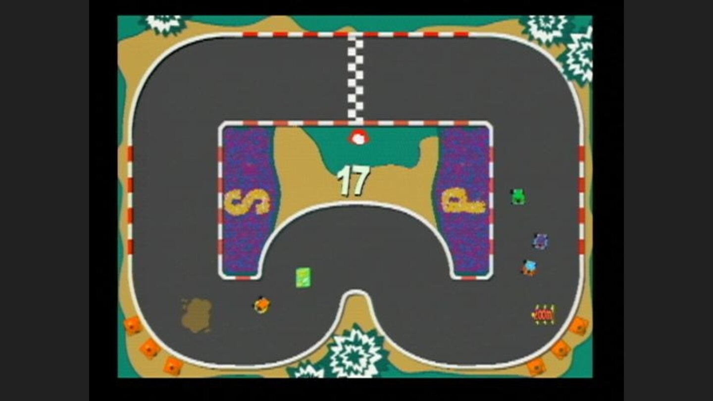 A Super Sprint style mini game