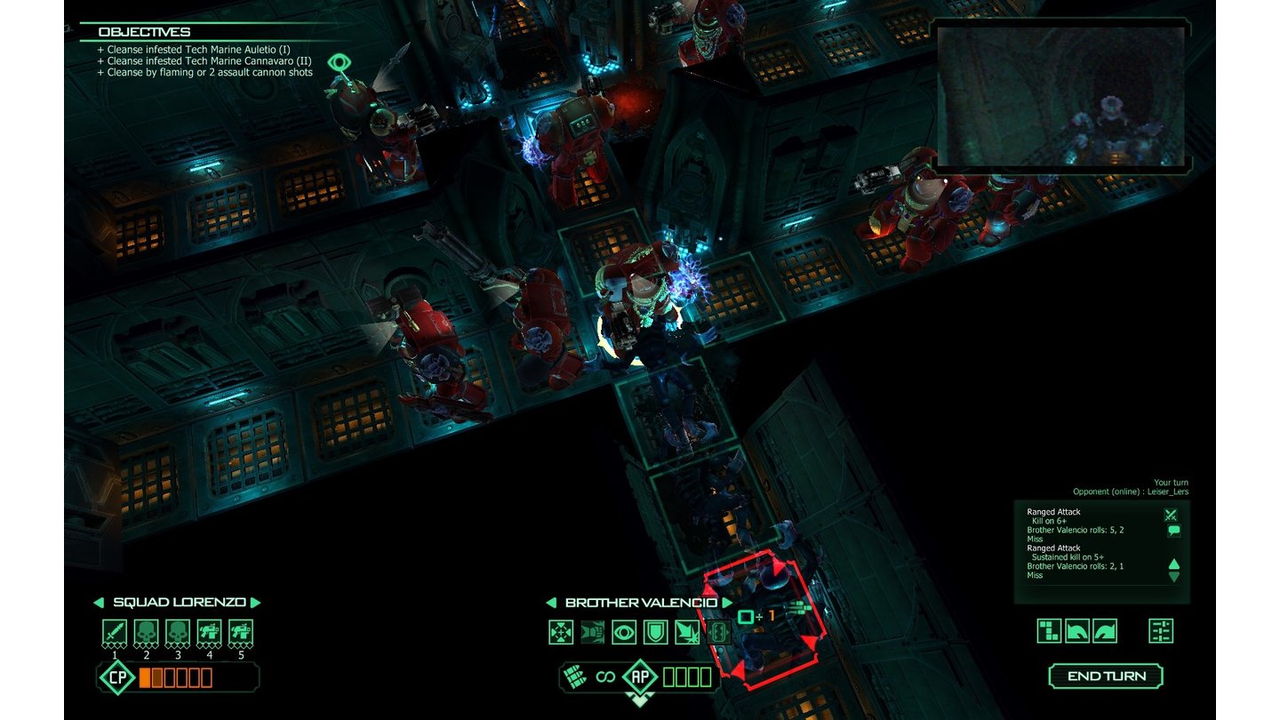 Space HulkDie Multiplayer-Gefechte gleicht dem Einzelspieler in so gut wie allen Belangen.