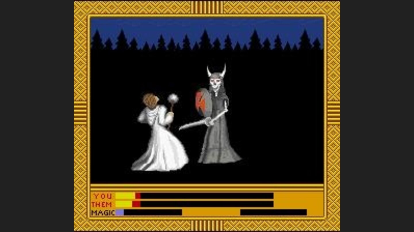 A battle with an undead monster