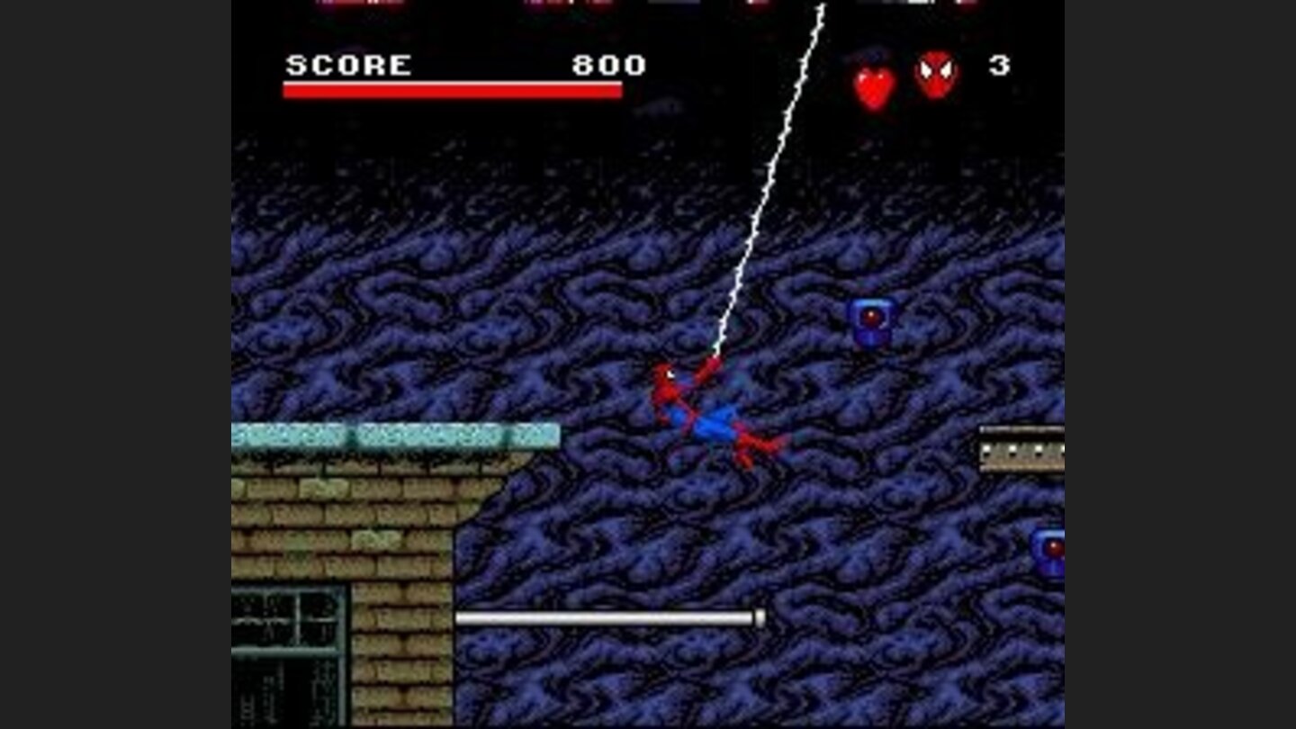 Spiderman swinging