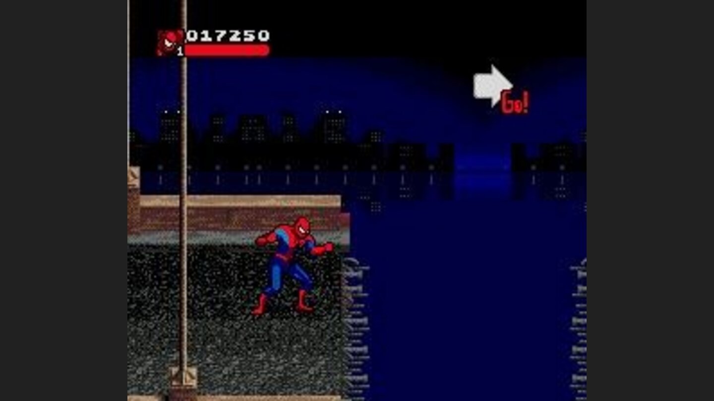 Spiderman is staring down