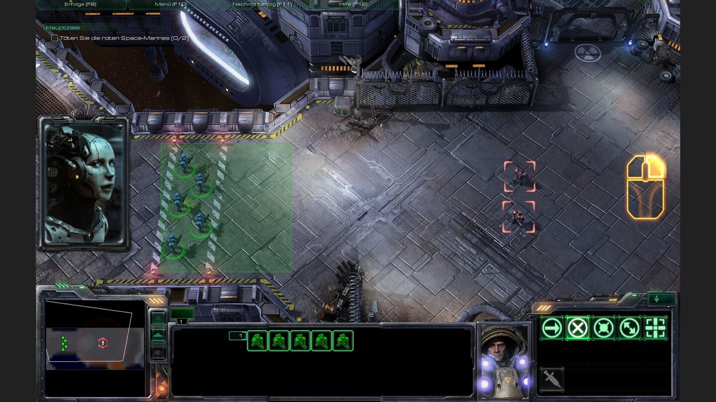 3. Im nächsten Schritt lernen Sie eine Gruppe von Einheiten zu markieren, um den Feind mit vereinten Kräften zu attackieren.