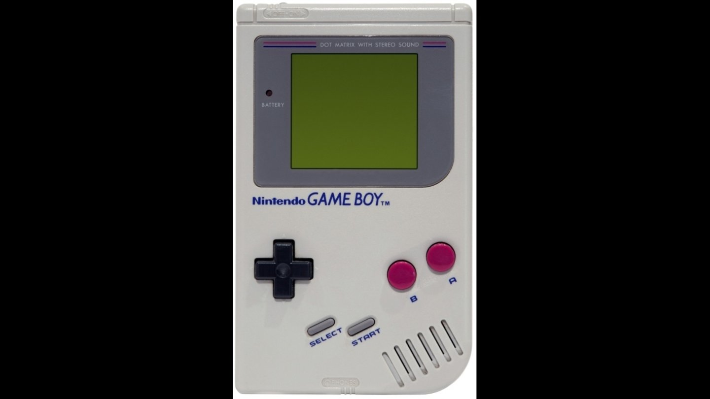 Gameboy (1989): Im Grunde ein Handheld mit eingebautem NES-Pad. Die identische Bedienung machte später die Portierung von NES-Titeln auf Gameboy deutlich einfacher.
