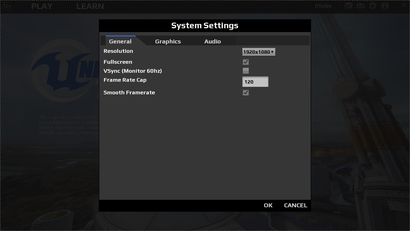 Unreal Tournament - Spielmenue