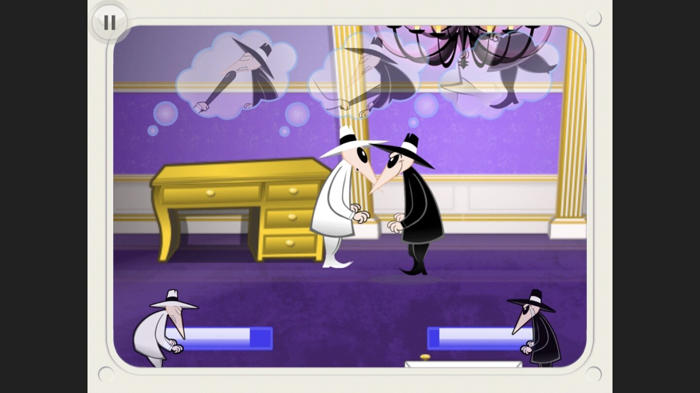 Spy vs SpyIm Zweikampf gönnen die Spione einander nichts – auch Tritte in die Lendenregion sind erlaubt.