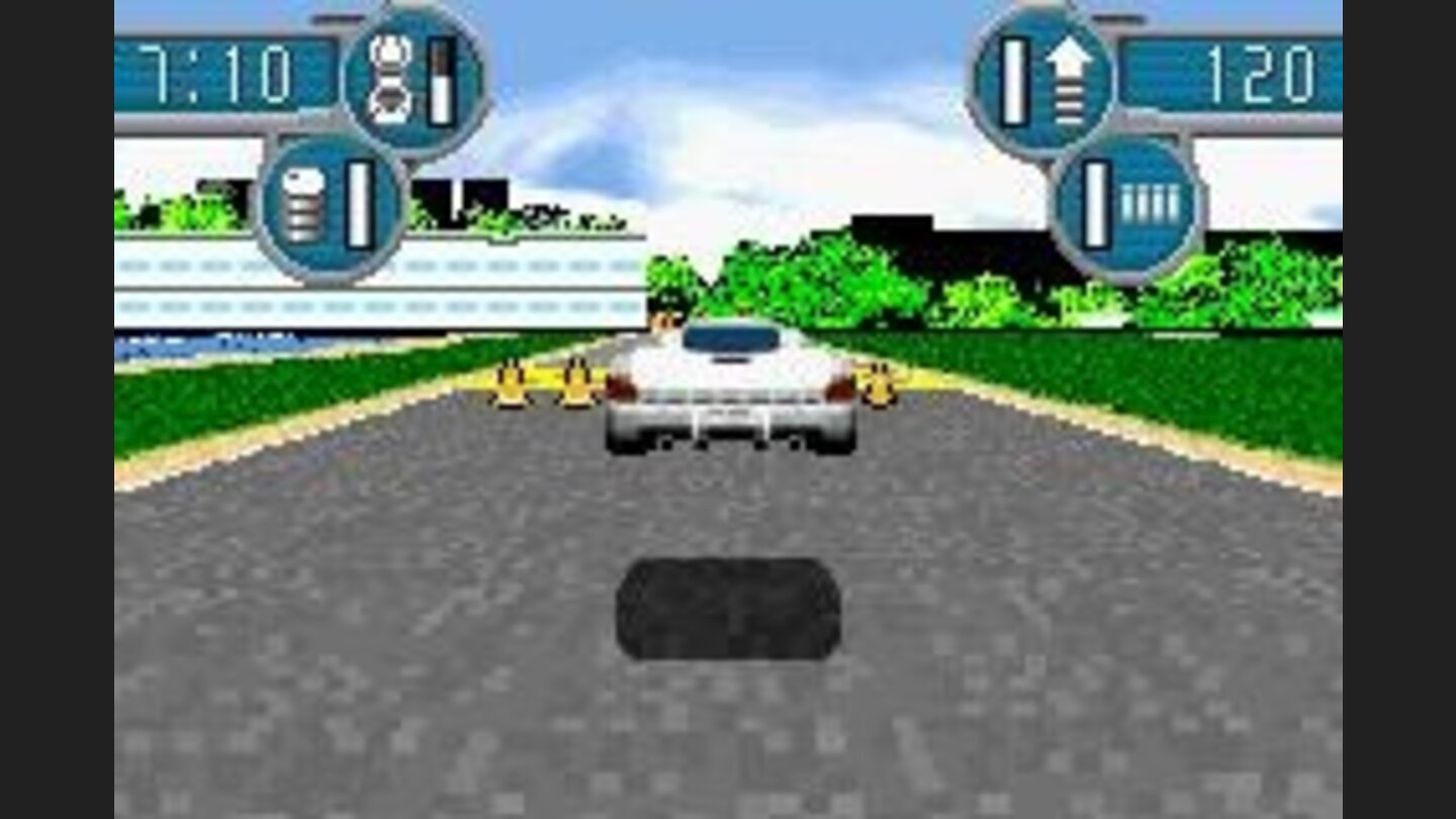 Jump the jumps to get power-ups such as weapons or just to see how far your can make it