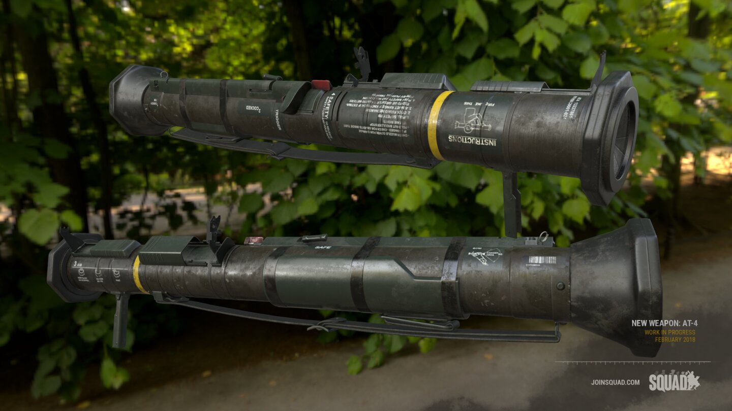 Pazifisten mag es erschrecken, aber in einem Titel wie Squad feiern alle Spieler die Integration eines Geräts wie der schwedischen Panzerabwehrhandwaffe FFV AT4.