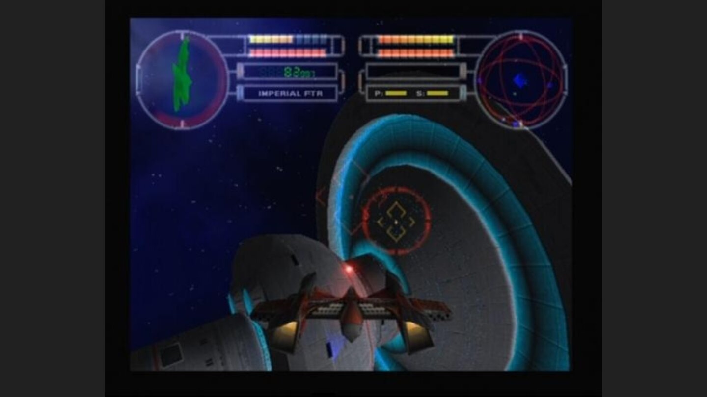 Locking onto imperial fighter in the vicinity of a space station