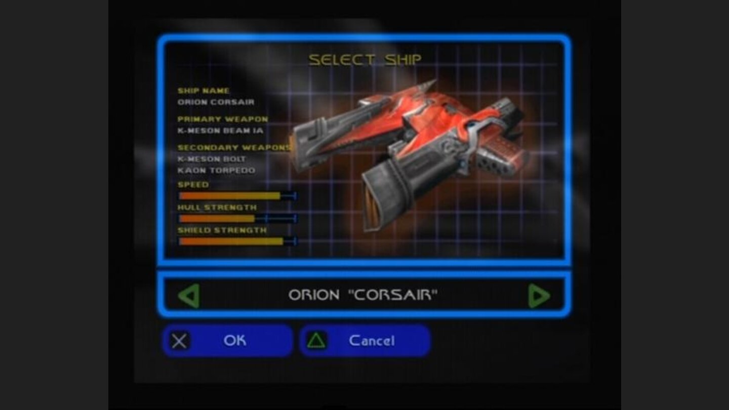 Selecting a fighter for your next mission (as you progress more fighters will become available)