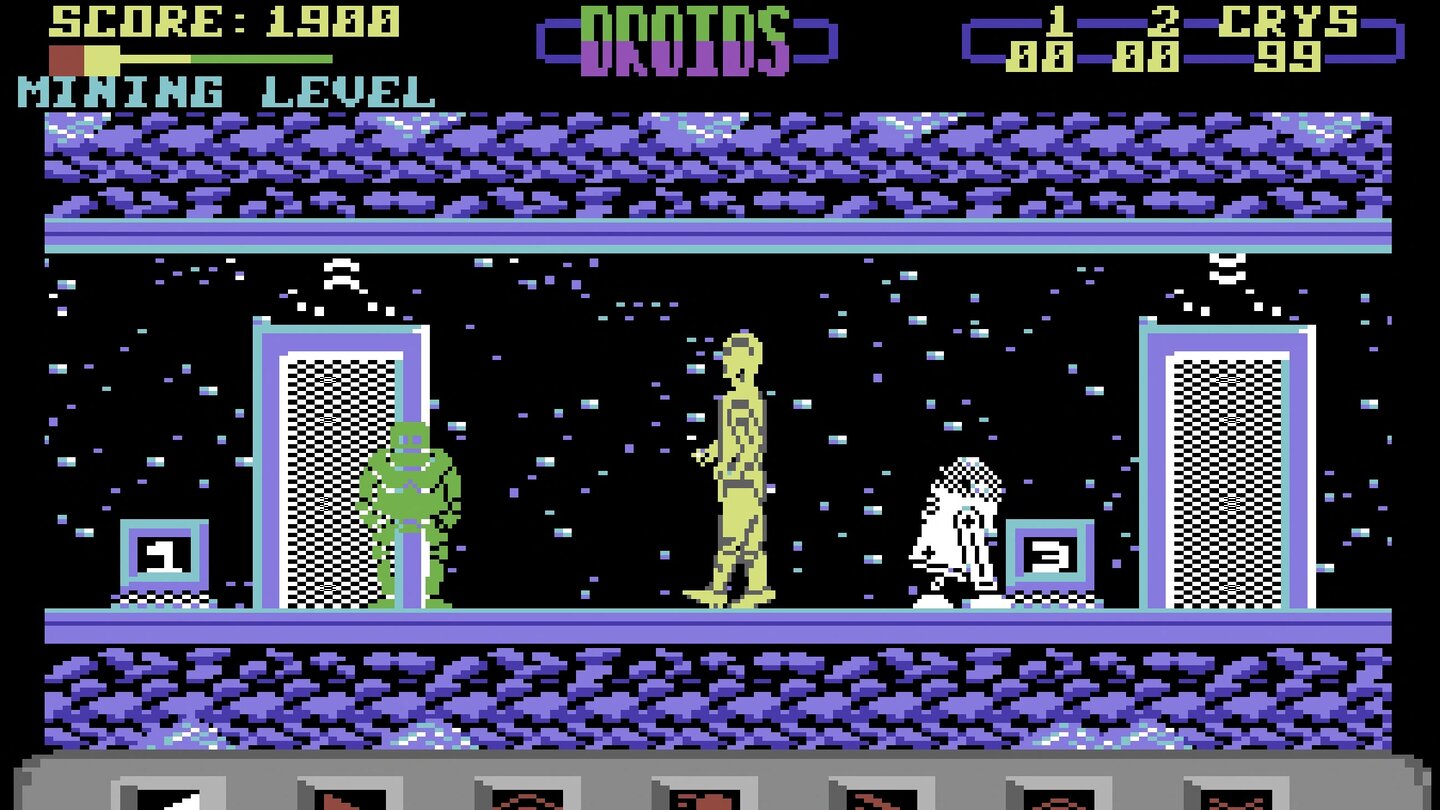 Star Wars: Droids (1988)Gerade mal 13 Folgen lang hält sich 1985/86 die Zeichentrickserie Droids. Lange genug, damit die Lizenz für eine Spielumsetzung in die Fänge der Billigspiel-Schlunze von Mastertronic geraten kann. Das krude Action-Adventure mit R2-D2 und C3PO wird durch eine umständliche Icon-Steuerung zur Qual. Diese Droiden gehören in die Schrottpresse.