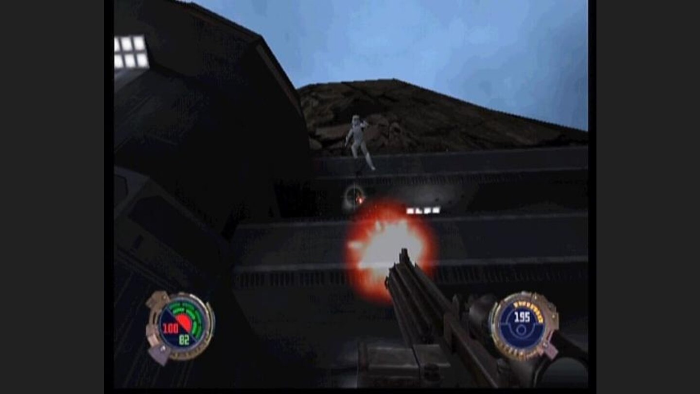 Watch out when shooting at foes above you, as they tend to fall down atcha.