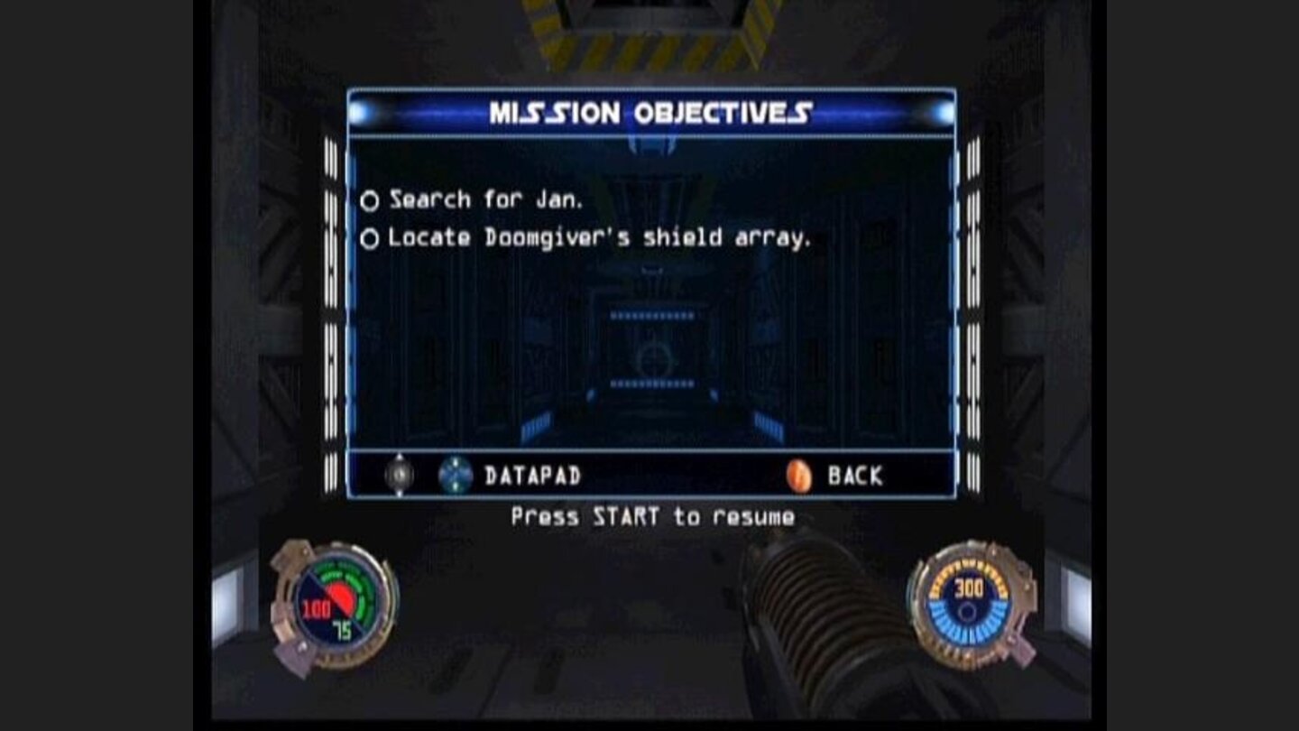Checking out mission objectives.