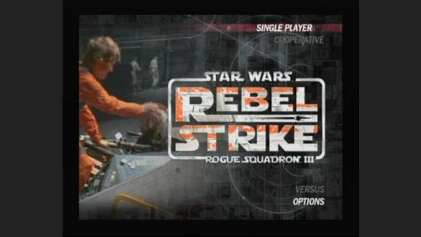 Title and menu screen (background is animated)