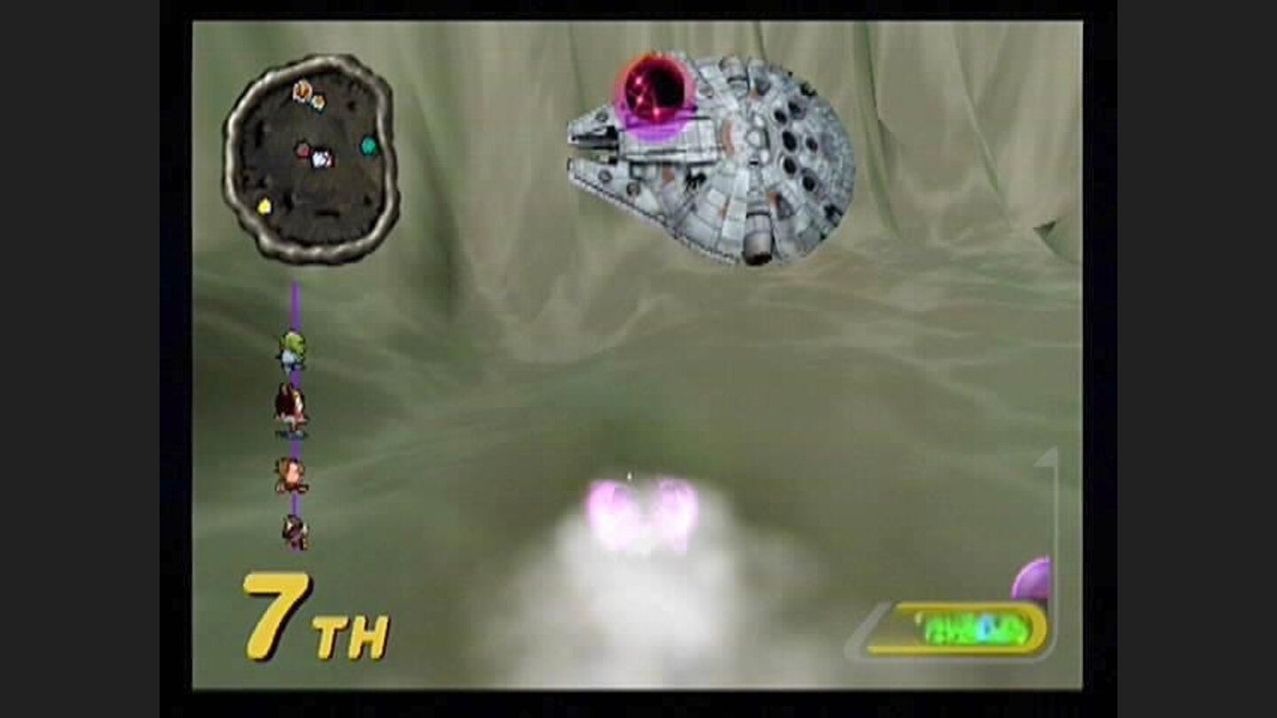 .5 past lightspeed? Where can I get one? Unfortunately, the Falcon isnt controllable...it merely flies around the background of the asteroid level.