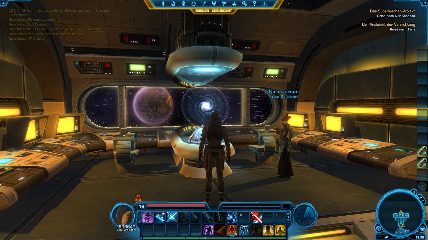 Star Wars: The Old RepublicUnser Schiff erinnert ein wenig an die Normandy aus Mass Effect.