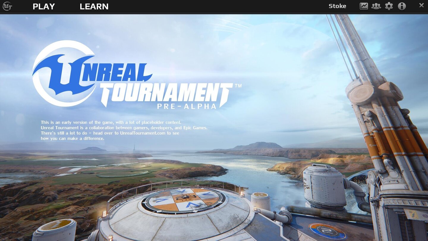 Unreal Tournament - Startbildschirm