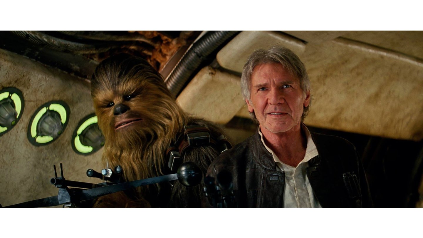 Star Wars: Episode 7Fans dürfen sich auf ein Wiedersehen mit Han Solo (Harrison Ford) und Chewbacca (Peter Mayhew) freuen.